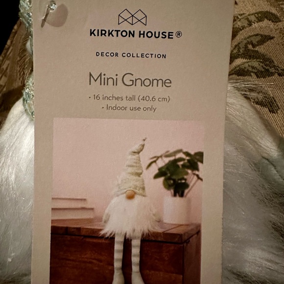 Spring Gnome Shelf Sitter Mint Green Hat Bow 16” Decor Kirkton House NWT - Picture 2 of 3